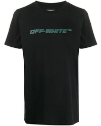 Мужская черная футболка с круглым вырезом с принтом от Off-White