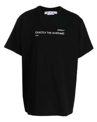 Мужская черная футболка с круглым вырезом с принтом от Off-White