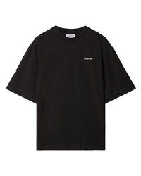 Мужская черная футболка с круглым вырезом с принтом от Off-White