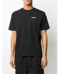 Мужская черная футболка с круглым вырезом с принтом от Patagonia