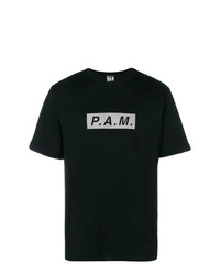 Мужская черная футболка с круглым вырезом с принтом от P.A.M.