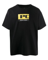 Мужская черная футболка с круглым вырезом с принтом от PACCBET