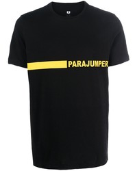 Мужская черная футболка с круглым вырезом с принтом от Parajumpers