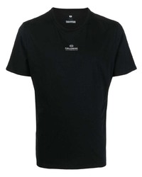 Мужская черная футболка с круглым вырезом с принтом от Parajumpers