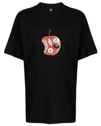Мужская черная футболка с круглым вырезом с принтом от PATTA