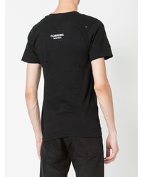 Мужская черная футболка с круглым вырезом с принтом от Dom Rebel