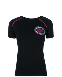 Женская черная футболка с круглым вырезом с принтом от Plein Sport