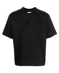 Мужская черная футболка с круглым вырезом с принтом от PMD