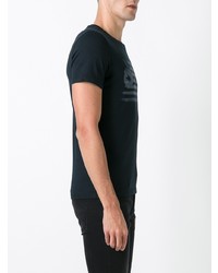 Мужская черная футболка с круглым вырезом с принтом от John Varvatos