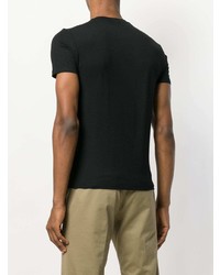 Мужская черная футболка с круглым вырезом с принтом от Fendi