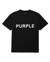 Мужская черная футболка с круглым вырезом с принтом от purple brand