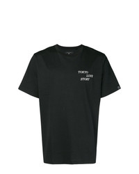Мужская черная футболка с круглым вырезом с принтом от rag & bone