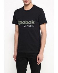 Мужская черная футболка с круглым вырезом с принтом от Reebok Classics
