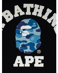 Мужская черная футболка с круглым вырезом с принтом от A Bathing Ape