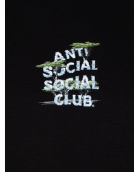 Мужская черная футболка с круглым вырезом с принтом от Anti Social Social Club