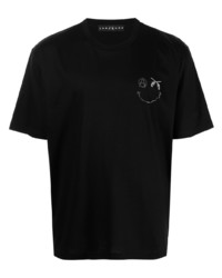 Мужская черная футболка с круглым вырезом с принтом от Roar