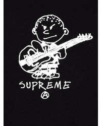 Мужская черная футболка с круглым вырезом с принтом от Supreme