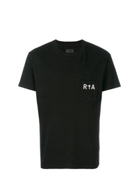 Мужская черная футболка с круглым вырезом с принтом от RtA