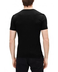 Мужская черная футболка с круглым вырезом с принтом от s.Oliver