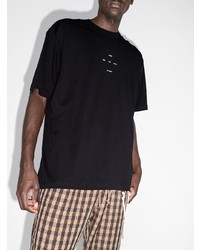 Мужская черная футболка с круглым вырезом с принтом от Song For The Mute
