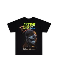 Мужская черная футболка с круглым вырезом с принтом от Travis Scott Astroworld