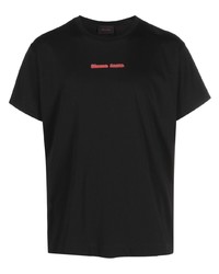 Мужская черная футболка с круглым вырезом с принтом от Simone Rocha