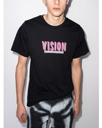 Мужская черная футболка с круглым вырезом с принтом от Vision Street Wear