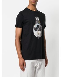 Мужская черная футболка с круглым вырезом с принтом от Ps By Paul Smith