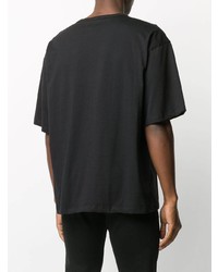 Мужская черная футболка с круглым вырезом с принтом от Societe Anonyme