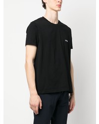 Мужская черная футболка с круглым вырезом с принтом от Aspesi