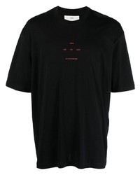 Мужская черная футболка с круглым вырезом с принтом от Song For The Mute
