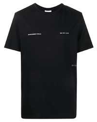 Мужская черная футболка с круглым вырезом с принтом от Soulland