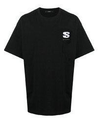Мужская черная футболка с круглым вырезом с принтом от Stampd
