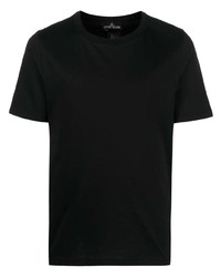 Мужская черная футболка с круглым вырезом с принтом от Stone Island Shadow Project