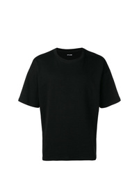 Мужская черная футболка с круглым вырезом с принтом от Styland