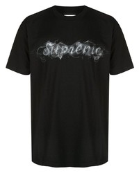 Мужская черная футболка с круглым вырезом с принтом от Supreme