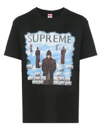 Мужская черная футболка с круглым вырезом с принтом от Supreme