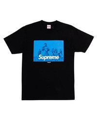 Мужская черная футболка с круглым вырезом с принтом от Supreme