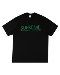 Мужская черная футболка с круглым вырезом с принтом от Supreme