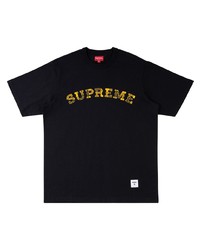 Мужская черная футболка с круглым вырезом с принтом от Supreme