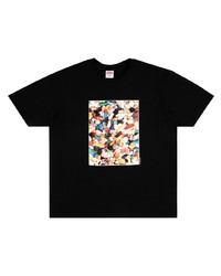 Мужская черная футболка с круглым вырезом с принтом от Supreme