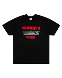 Мужская черная футболка с круглым вырезом с принтом от Supreme