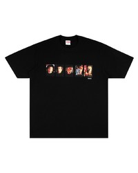 Мужская черная футболка с круглым вырезом с принтом от Supreme