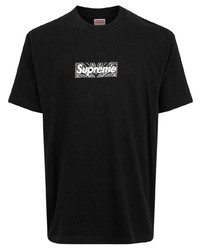 Мужская черная футболка с круглым вырезом с принтом от Supreme