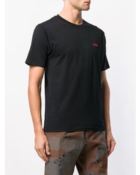 Мужская черная футболка с круглым вырезом с принтом от 032c