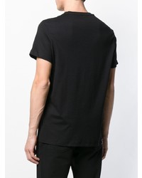Мужская черная футболка с круглым вырезом с принтом от Versace Jeans