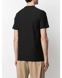 Мужская черная футболка с круглым вырезом с принтом от Ermenegildo Zegna