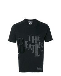Мужская черная футболка с круглым вырезом с принтом от The Beatles X Comme Des Garçons