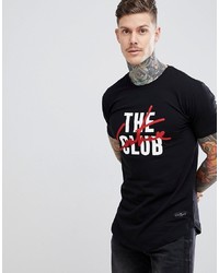 Мужская черная футболка с круглым вырезом с принтом от The Couture Club
