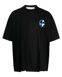 Мужская черная футболка с круглым вырезом с принтом от The Salvages